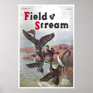 Field And Stream Cover Duck Hunting Art Poster For