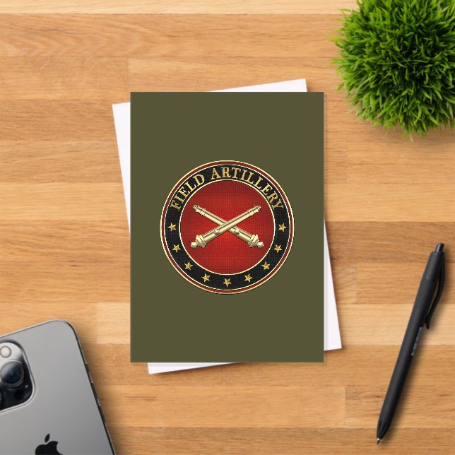 Field Artillery Branch Insignia Acrylic Invitations (Insitu (Invitation Card))