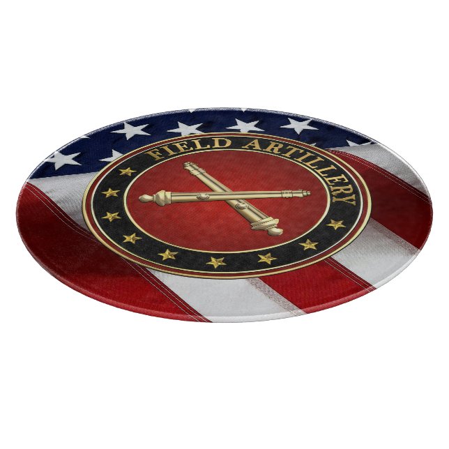 Field Artillery Branch Insignia Special Edition Cutting Board (Corner)