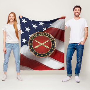 Field Artillery Branch Insignia Special Edition Fleece Blanket
