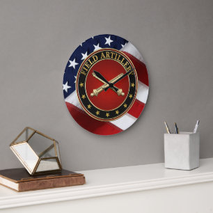Field Artillery Branch Insignia Special Edition Large Clock
