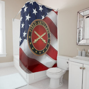 Field Artillery Branch Insignia Special Edition Shower Curtain