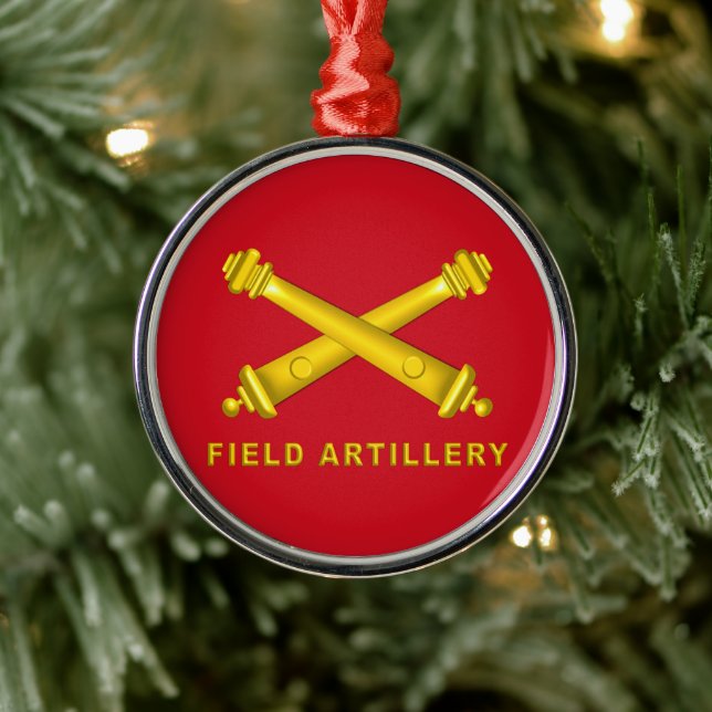 FIELD ARTILLERY Christmas Metal Tree Decoration (Tree)