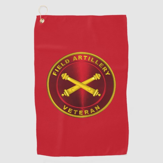 Field Artillery Veteran Golf Towel (Front)