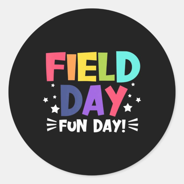 Field Day 2022 Field Trip Fun Day Boys Girls Stude Classic Round Sticker (Front)