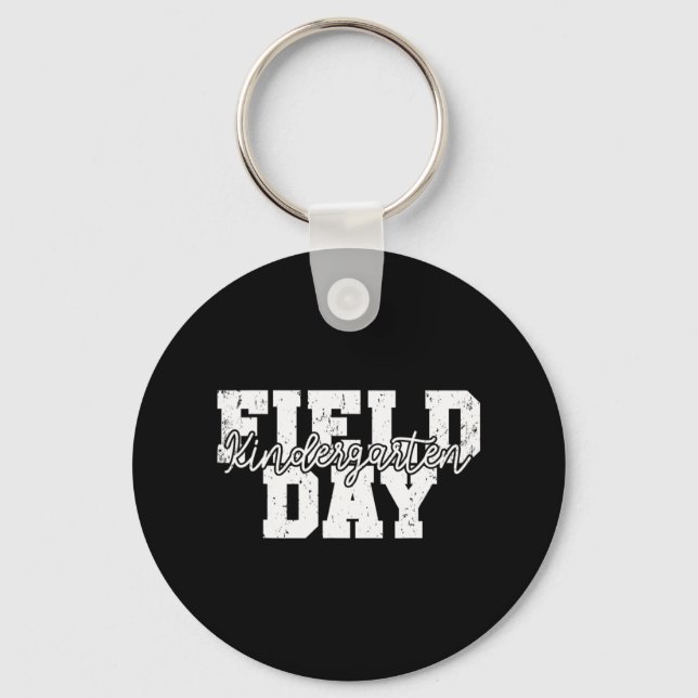 Field Day 2022 Kindergarten school teacher kids Pu Key Ring (Front)