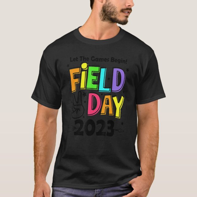 Field Day 2023 Let The Games Begin Kids Boys Girls T-Shirt (Front)