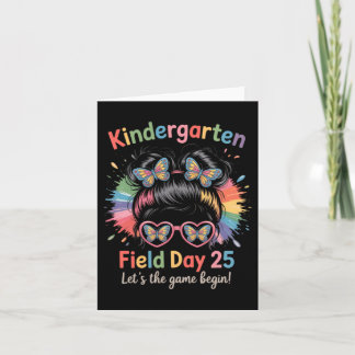 Field Day 2025 Red Team Kindergarten School Spirit Card