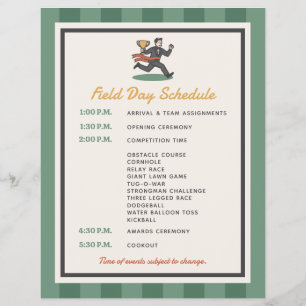 Field Day Bachelor Party Event Schedule Flyer
