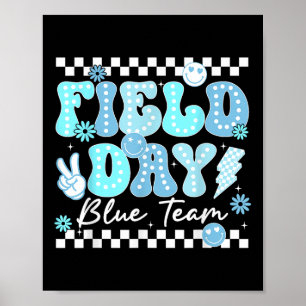 Field Day Blue Team Colour Field Trip Team Game Co Poster
