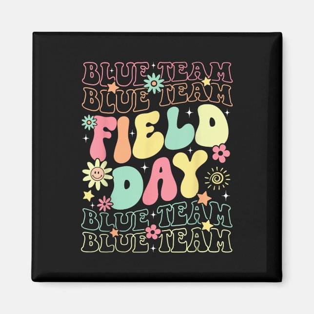 Field Day Blue Team Colour War Camp Team Game Comp Magnet (Front)