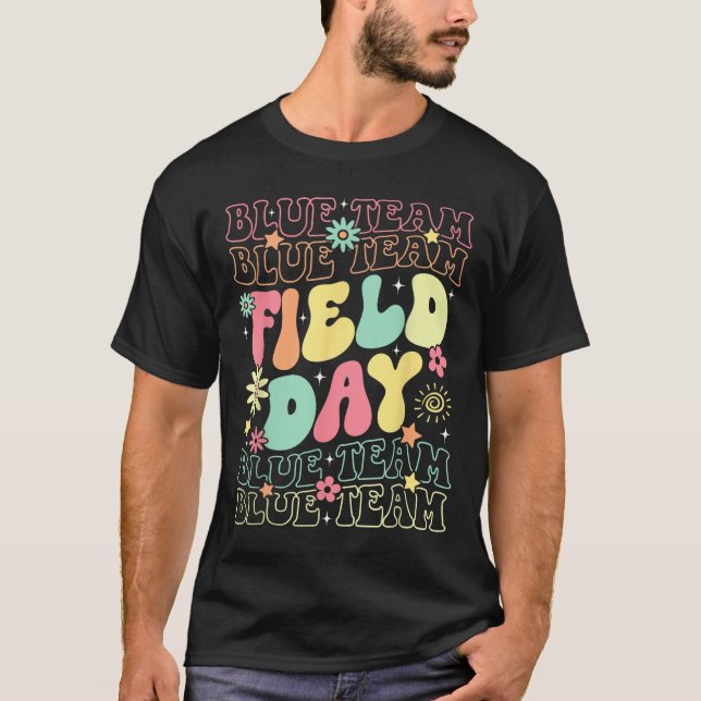 Field Day Blue Team Colour War Camp Team Game Comp T-Shirt (Front)