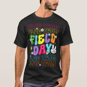 Field Day Blue Team Groovy Retro Camp Colour Men T-Shirt