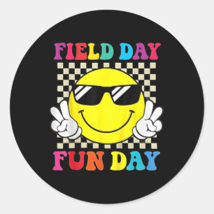 Field Day Fun Day Funny For Teacher Kids Field Day Classic Round Sticker
