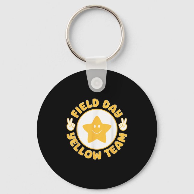 Field Day Fun Day Yellow Team Fun Team Game Compet Key Ring (Front)