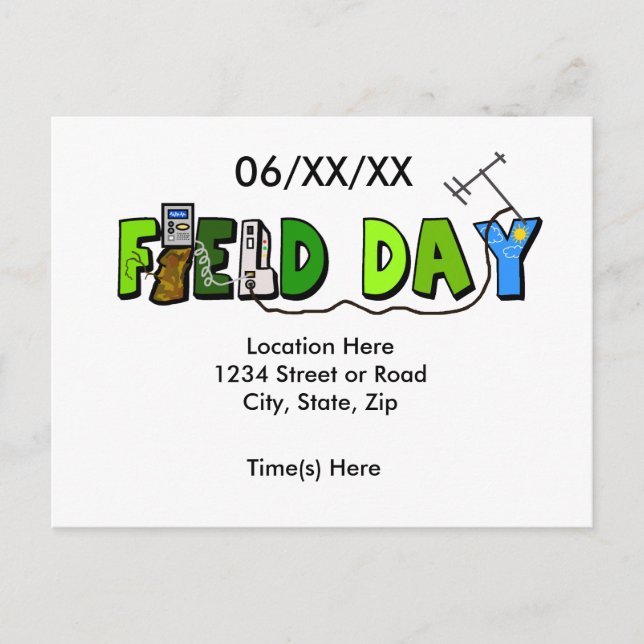 Field Day Graphic Promotional Postcard  Customise! (Front)