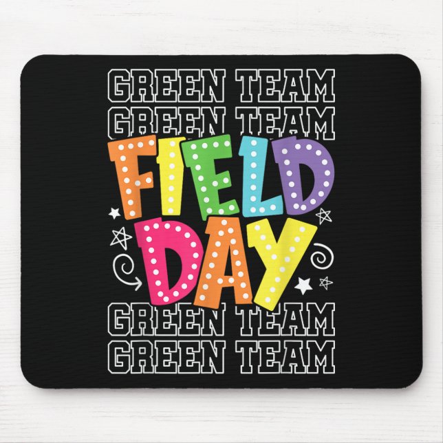 Field Day Green Team Colour War Camp Team Game Com Mouse Mat (Front)