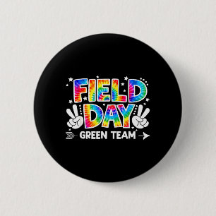Field Day Green Team Peace Hand Tie Dye Men Women 6 Cm Round Badge