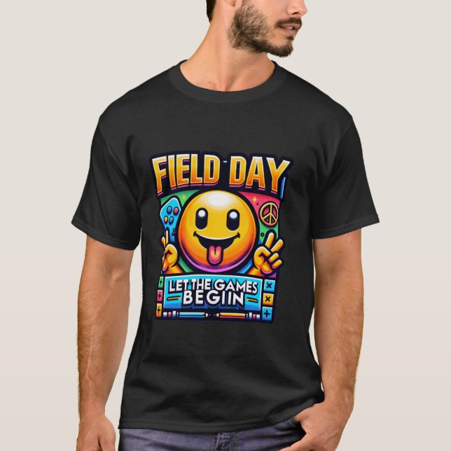 Field Day Let The Games Begin 2024 Kids Boys Girls T-Shirt (Front)