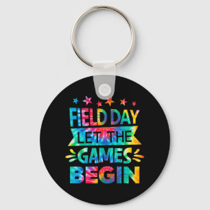 Field Day Let The Games Begin Tie Dye School Field Key Ring