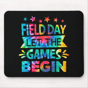 Field Day Let The Games Begin Tie Dye School Field Mouse Mat