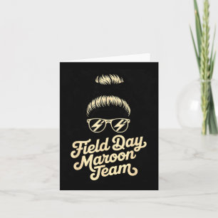 Field Day Maroon Team Football Tournament Teacher Card