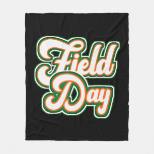 field day orange field day games adults teachers fleece blanket