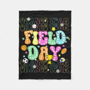 Field Day Orange Team Colour Field Trip Team Game  Fleece Blanket