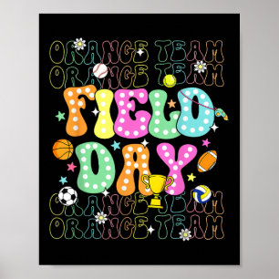Field Day Orange Team Colour Field Trip Team Game Poster