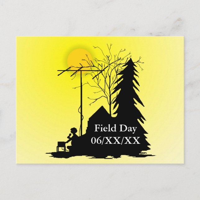 Field Day Promotional Postcard Silhouette Operator (Front)