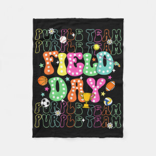 Field Day Purple Team Colour Field Trip Team Game  Fleece Blanket