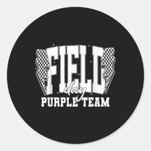 Field Day Purple Team Colour War Camp Team Game Co Classic Round Sticker