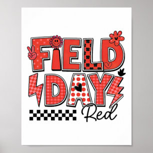 Field Day Red Team Colour Field Trip Team Game Com Poster