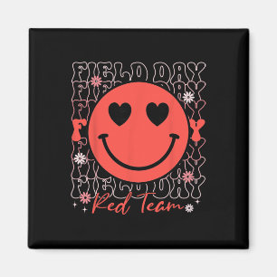 Field Day Red Team Smile Face Field Day Games Kids Magnet