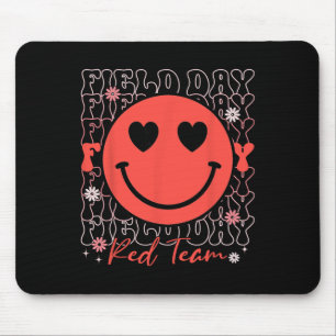 Field Day Red Team Smile Face Field Day Games Kids Mouse Mat