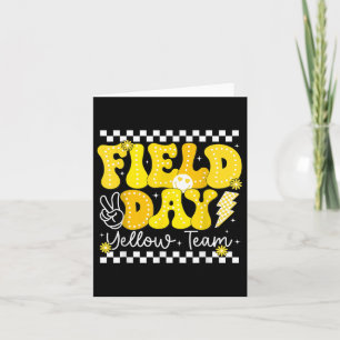 Field Day Trip Yellow Team Colour Game Competition Card