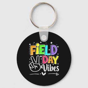 Field Day Vibes Funny For Teacher Kids Happy Field Key Ring