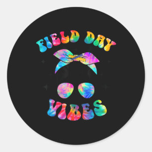 Field Day Vibes Shirt For Teacher Kids Happy Field Classic Round Sticker