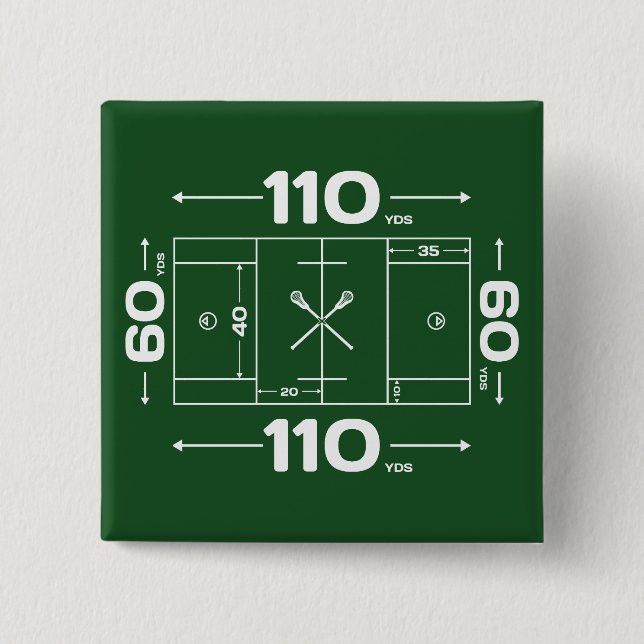 Field Dimensions 15 Cm Square Badge (Front)