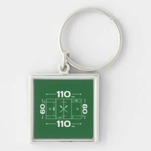 Field Dimensions Key Ring
