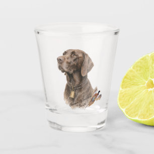 Field & Feather – German Shorthaired Pointer with Shot Glass