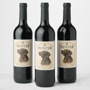 Field & Feather – German Shorthaired Pointer with Wine Label