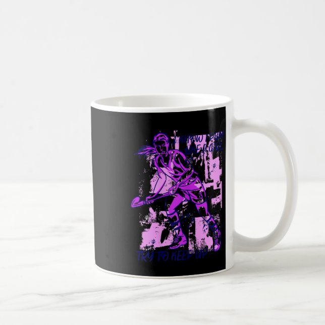 Field Field Hockey Saying Games Like A Girl Field  Coffee Mug (Right)
