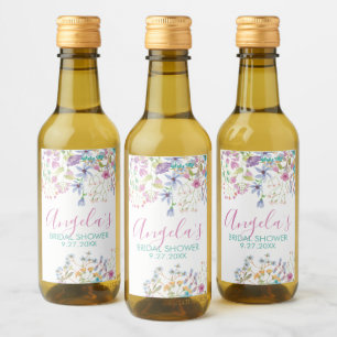 Field Floral Bridal Shower Beverage Label