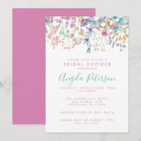 Field Floral Bridal Shower Invitation