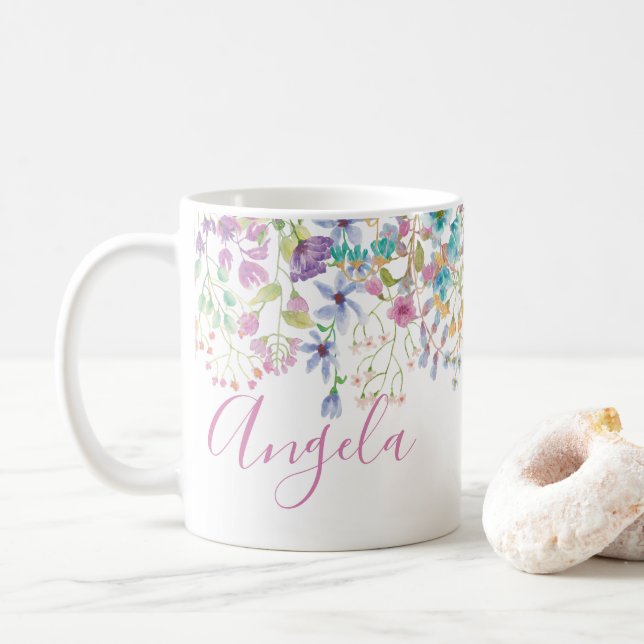 Field Floral Mug (With Donut)