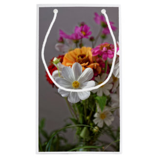 field flowers bouquet small gift bag