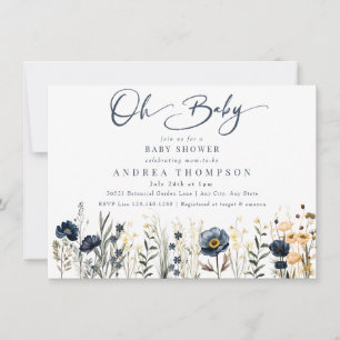 Field Flowers   Oh Baby Baby Shower Invitation