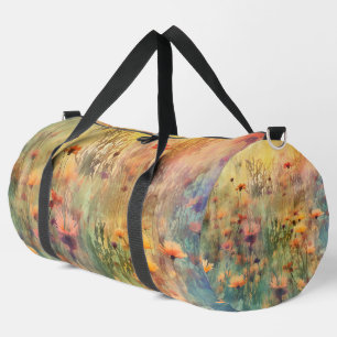 Field Flowers Pattern Duffle Bag