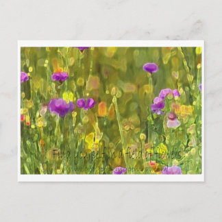 Field Flowers Postcard